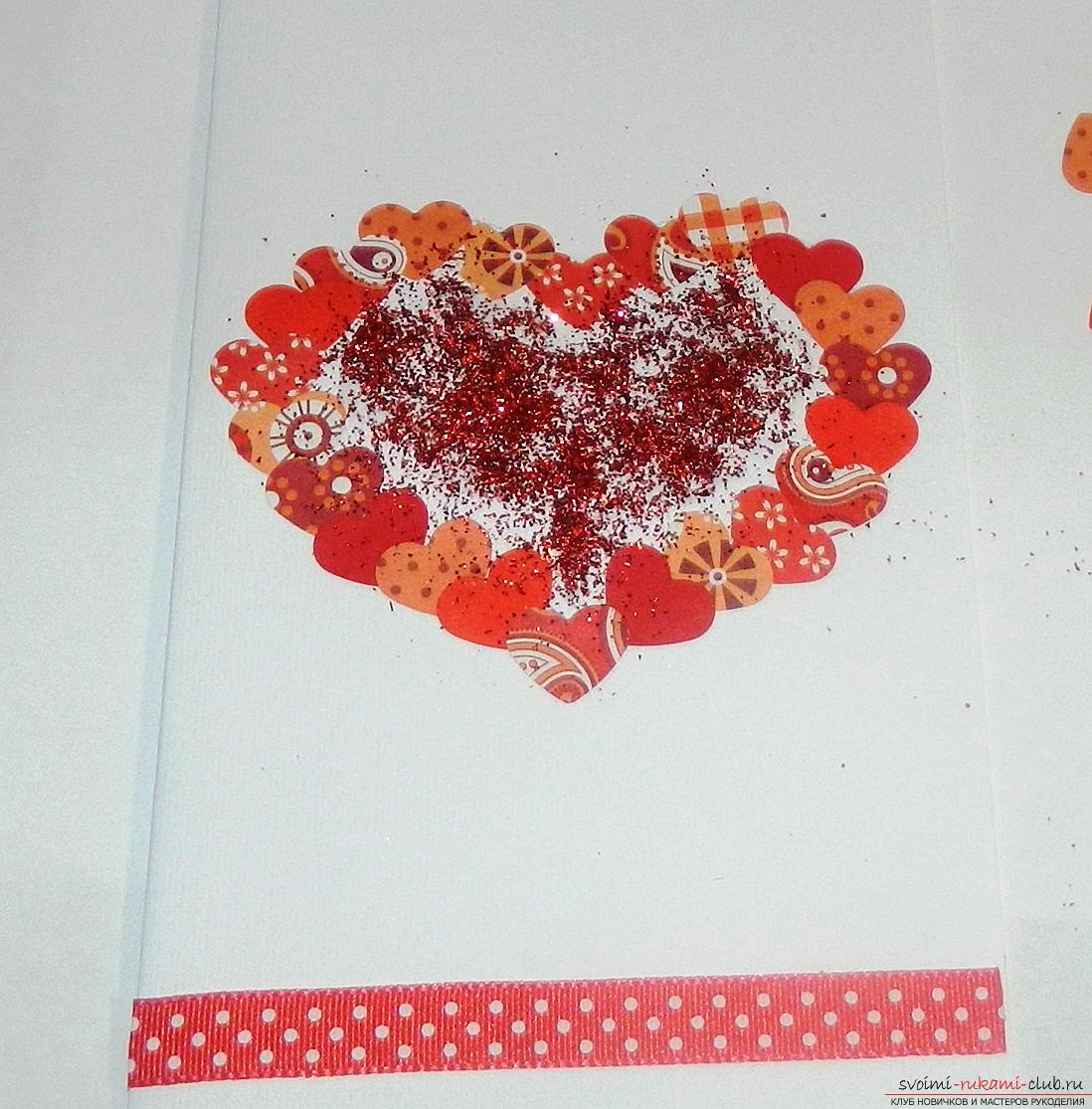 Мастер-класс покажет, как изготовить валентинки – простые открытки своими руками, такие открытки для детей легкие в исполнении, но очень трогательные.. Фото №8